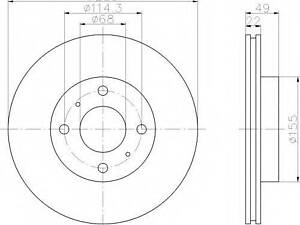 Тормозной диск BOSCH 986478728 на NISSAN 240 SX (S13)