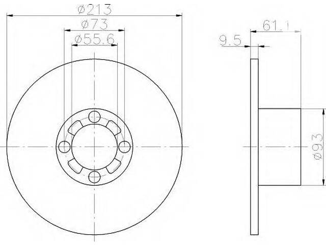 Гальмівний диск BOSCH 986478811 на AUSTIN MINI