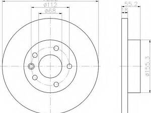 Тормозной диск BOSCH 986478870 на VW TRANSPORTER/CARAVELLE Mk IV автобус (70XB, 70XC, 7DB, 7DW)