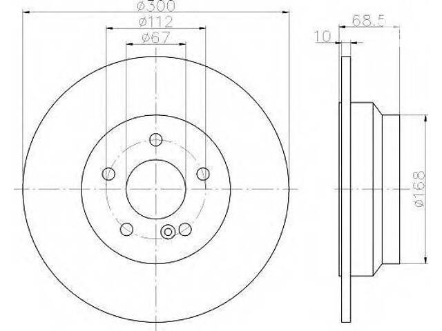 Тормозной диск BOSCH 986479041 на MERCEDES-BENZ CLS (C218)