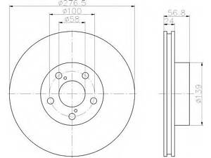 Гальмівний диск BOSCH 986479147 на SUBARU LIBERTY I (BC)