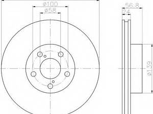 Гальмівний диск BOSCH 986479147 на SUBARU LIBERTY I (BC)