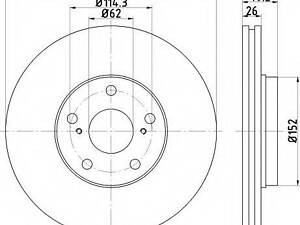 Гальмівний диск BOSCH 986479560 на TOYOTA ALTIS седан (E15_)