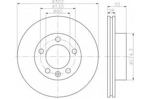 Гальмівний диск BOSCH 986479716 на VAUXHALL MOVANO Mk II (B) Chassis/Cab