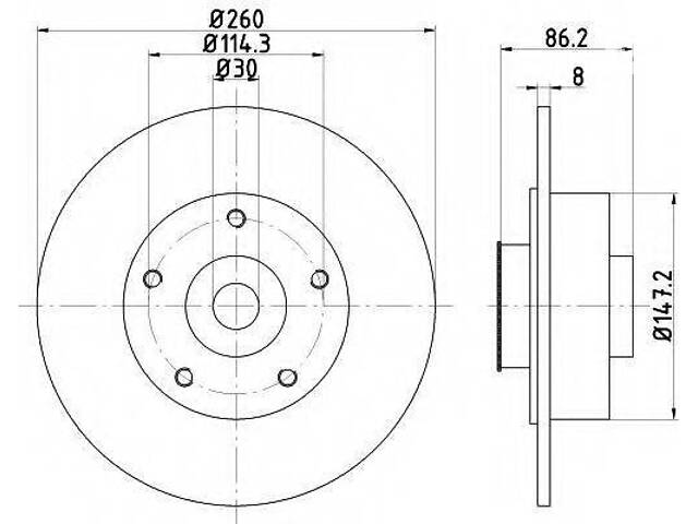 Тормозной диск BOSCH 986479761 на RENAULT MEGANE CC (EZ0/1_)