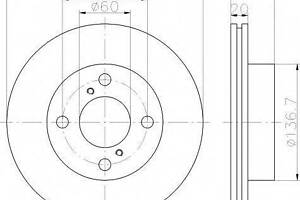 Тормозной диск BOSCH 986479778 на SUZUKI ALTO (HA25, HA35)