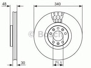 Гальмівний диск BOSCH 0986479092 на PEUGEOT 407 купе (6C_)