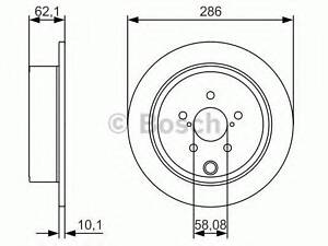 Гальмівний диск BOSCH 0986479A10 на SUBARU LIBERTY V (BM, BR)