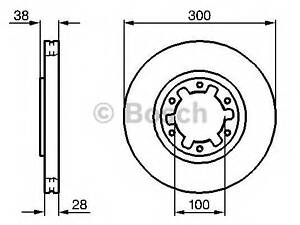 Гальмівний диск BOSCH 0986479031 на NISSAN NAVARA (D22)