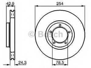 Гальмівний диск BOSCH 0986478160 на FORD TRANSIT автобус (E_ _)