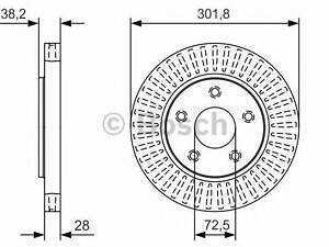 Гальмівний диск BOSCH 0986479B17 на FIAT FREEMONT (JF_)