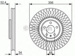 Гальмівний диск BOSCH 0986479748 на AUDI A7 Sportback (4GA, 4GF)