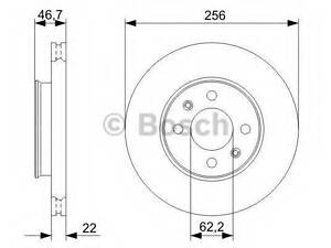 Гальмівний диск BOSCH 0986479367 на HYUNDAI i20 (GB)