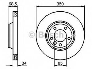 Гальмівний диск BOSCH 0986479249 на AUDI Q7 (4L)