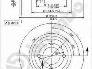 Гальмівний диск BREMBO 08255924 на LADA ZHIGULI