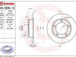 Тормозной диск BREMBO 08393910 на LADA NIVA (2121)