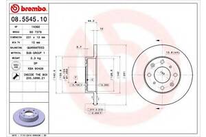 Гальмівний диск BREMBO 08554510 на ROVER 200 (XH)