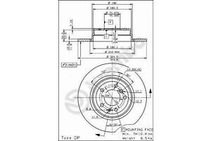 Гальмівний диск BREMBO 08558011 на BMW 8 (E31)