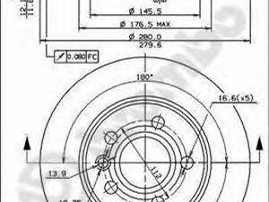 Тормозной диск BREMBO 08728811 на VW TRANSPORTER/CARAVELLE Mk IV автобус (70XB, 70XC, 7DB, 7DW)