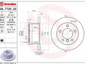 Гальмівний диск BREMBO 08772520 на MERCEDES-BENZ G-CLASS (W463)