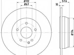 Тормозной диск BREMBO 08840511 на MERCEDES-BENZ VITO/MIXTO фургон (W639)