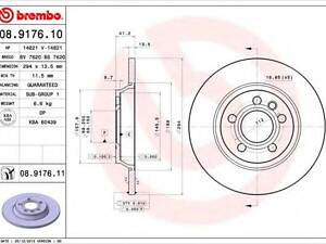 Тормозной диск BREMBO 08917611 на VW TRANSPORTER/CARAVELLE Mk IV автобус (70XB, 70XC, 7DB, 7DW)