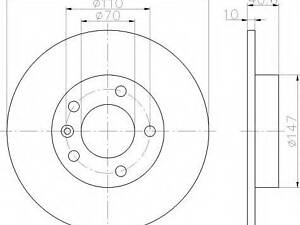 Тормозной диск BREMBO 08946031 VAUXHALL CORSAVAN Mk III (D)