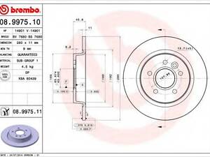 Гальмівний диск BREMBO 08997511 на VOLVO C30