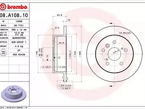 Гальмівний диск BREMBO 08A10810