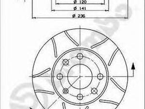 Тормозной диск BREMBO 09309075 на DAEWOO CIELO (KLETN)