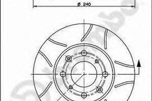 Тормозной диск BREMBO 09528575 HONDA CIVIC Mk IV Наклонная задняя часть (EG)
