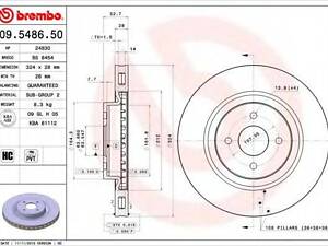 Гальмівний диск BREMBO 09548650 на FORD FOCUS (DAW, DBW)