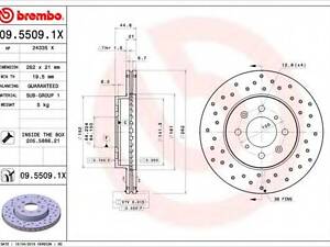 Гальмівний диск BREMBO 0955091X на ROVER STREETWISE