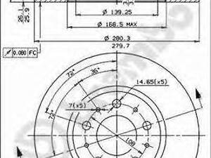 Гальмівний диск BREMBO 09556821 на VOLVO 850 (LS)