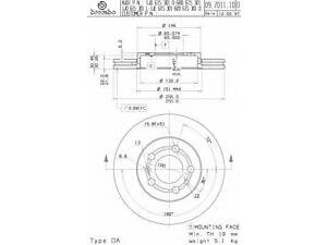 Гальмівний диск BREMBO 09701111 на SEAT IBIZA V (6J5, 6P5)