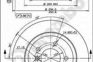 Гальмівний диск BREMBO 09772011 на MITSUBISHI CARISMA (DA_)