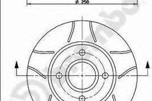 Тормозной диск BREMBO 09780675 FORD FIESTA Mk IV (JA_, JB_)