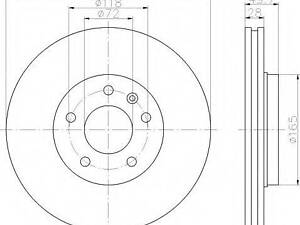 Тормозной диск BREMBO 09893711 на автобус RENAULT TRAFIC II (JL)