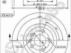 Тормозной диск BREMBO 09960924 на PEUGEOT 806 (221)