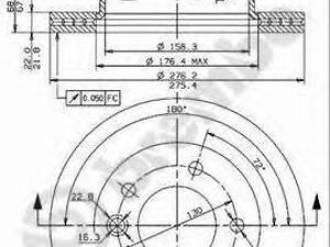 Тормозной диск BREMBO 09961824 на MERCEDES-BENZ SPRINTER 2-t автобус (901, 902)