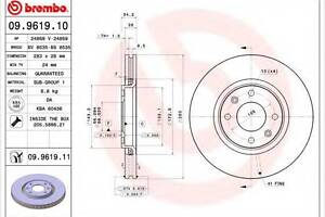 Гальмівний диск BREMBO 09961910 на CITROËN DS3