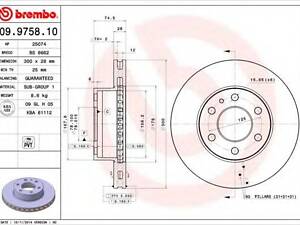 Гальмівний диск BREMBO 09975810 на IVECO DAILY IV автобус