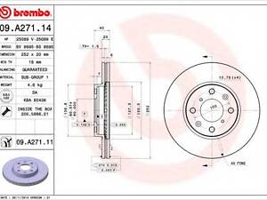 Гальмівний диск BREMBO 09A27114 на SUZUKI SPLASH