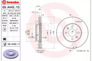 Гальмівний диск BREMBO 09A44510