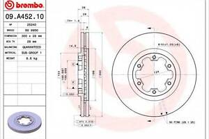 Тормозной диск BREMBO 09A45210 на NISSAN TERRANO (R50)