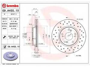 Гальмівний диск BREMBO 09A4551X на HONDA EDIX (BE)