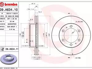 Тормозной диск BREMBO 09A63410