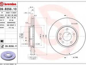 Гальмівний диск BREMBO 09B35611 на OPEL ASTRA J Sports Tourer