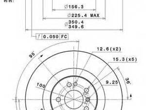 Гальмівний диск BREMBO 09R10311 на MERCEDES-BENZ R-CLASS (W251, V251)