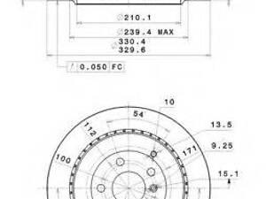 Гальмівний диск BREMBO 09R12421 на MERCEDES-BENZ R-CLASS (W251, V251)